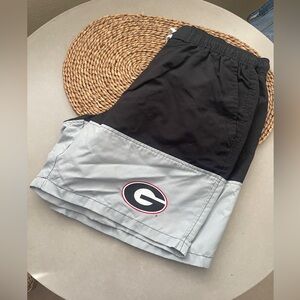 Men's Black and Gray Shorts Georgia Bulldogs